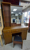 DRESSER WITH MIRROR & SEAT YH155 BROWN