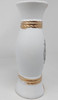 VASE 12" V167 WHITE & GOLD