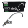 GOOSE NECK KITCHEN TAP CRONEX CXP5348 HEAVY DUTY CHROME ROUND KNOB