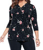 Women Plus Tunic Woman Within Black Floral