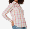 Women Shirt US Polo Pink Plaid Long Sleeve