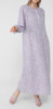 Dress Lined Chiffon  Floral print Lilac Plus