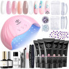 Nail Modelones Poly Extension Gel Kit Builder & Enhancement with 48W LED Lamp