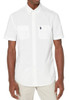 Men Shirt US Polo Short Sleeve Button Down White