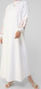 Dress White Cotton Embroidery sleeve