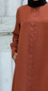 Gown Abaya Lace & Cuffed Sleeve Terra Cotta / Navy