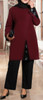 Pants Suit Sequin Detail  Plus Size