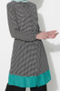 Top Tunic Black & white Colorblocked Coral / Green