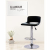 BAR STOOL 6-01511 JESSAR ADJUSTABLE HEIGHT & SWIVEL GLAMOUR BLACK