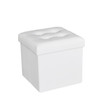 OTTOMAN CUBE STORAGE 6-01517 JESSAR "AUSTIN" WHITE 38 x 38 x 38 cm