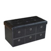 OTTOMAN RECTANGULAR 6 DRAW STORAGE 6-01526 JESSAR “ACADIA” BLACK 76.5 x 38 x 38 cm