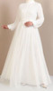 Dress Evening Tulle White / Black Pearl