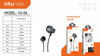 HEADPHONES & MIC OTU HJ-04 SMART WIRE HEADSET METAL HIFI IN-EAR