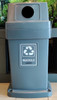 BIN PLASTIC MEDIUM WITH COVER ROTO 30GAL WITH BASE RECYCLING HEAVY DUTY