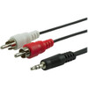 LEAD 1 3.5 MALE STEREO TO 2 RCA MALE 6' GE 33568 Y ADAPTER