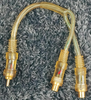 LEAD 1 RCA MALE TO 2 RCA FEMALE Y TYPE 6" AMICE-Y-M-2F AUDIO PIPE