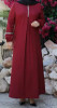Gown Abaya Plus Beads Burgandy
