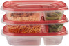 FOOD BOWL RUBBERMAID TAKE ALONGS DIVIDED RECTANGLES 3PCS PACK 3.7CUPS 887ML 2145838