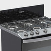STOVE 6 BURNER WHIRLPOOL LWFR3100B 30" BLACK 1Y
