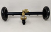 PRESSURE WASHER GUN JET RAIL BLACK ON WHEELS 4 JETS SURFACE & VEHICLE UNDERCARRIAGE (TWO LANCE)