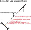 PRESSURE WASHER GUN JET RAIL BLACK ON WHEELS 4 JETS SURFACE & VEHICLE UNDERCARRIAGE (TWO LANCE)