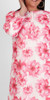 Dress Gown Plus Size Lined Chiffon Floral White Pink Burgandy