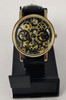 Watch Fashion Generic Men Clear Base Pinbo With Leather Ripple Strap