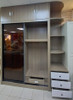 WARDROBE QUAD 816A-12 WITH GLASS SLIDING DOOR