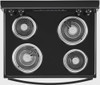 STOVE 4 BURNER WHIRLPOOL WFC315S0JB ELECTRIC BLACK 30" 1Y