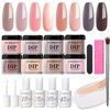 Nails Dip Powder Kit Azurebeauty 8 colors Nude Brown