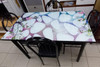GLASS DINING TABLE A31-673 WITH 4 CHAIR SET