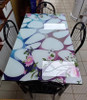 GLASS DINING TABLE A31-673 WITH 4 CHAIR SET