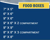 FOOD BOX BIODEGRADABLE 6" X 6" 50PCS PACK 1 COMPARMENT