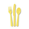 PARTY PLASTIC CUTLERY 18PCS PACK UNIQUE 6 OF EACH KNIFE - FORKS - SPOONS