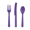 PARTY PLASTIC CUTLERY 18PCS PACK UNIQUE 6 OF EACH KNIFE - FORKS - SPOONS