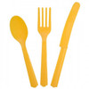 PARTY PLASTIC CUTLERY 18PCS PACK UNIQUE 6 OF EACH KNIFE - FORKS - SPOONS