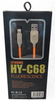 CABLE USB HEYU HY-C68 2.1A IPHONE 1000MM FLUORESCENCE IPHONE LIGHTNING
