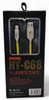CABLE USB HEYU HY-C68 2.1A IPHONE 1000MM FLUORESCENCE IPHONE LIGHTNING