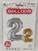 PARTY BALLOONS FOIL TYPE NUMBERS NO. 13991 / 1 / Silver