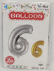 PARTY BALLOONS FOIL TYPE NUMBERS NO. 13991 / 1 / Silver