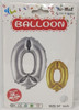 PARTY BALLOONS FOIL TYPE NUMBERS NO. 13991 / 1 / Silver