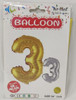 PARTY BALLOONS FOIL TYPE NUMBERS NO. 13991