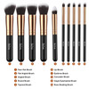 Makeup Brushes SOLVE Premium Makeup Brush Set Synthetic Cosmetics Foundation Powder Concealers Blending Eye Shadows Face Kabuki Makeup Brush Sets 10pcs Rose Golden