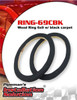 SPEAKER RING WOOD 6X9" RING-69CBK WITH BLACK CARPET PIPEMAN'S SOLD PER PAIR