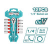SOCKET SET 12PCS TOTAL THT14114126 1/4"