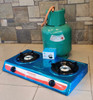 GAS MASSY & STOVE KIT 2 BURNER HOME STAR HS002-BBA TABLE MODEL + 20LBS GAS BOTTLE + GAS + ADAPTOR + HOSE + 2 CLIPS