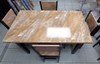 WOOD DINING TABLE YR2201-1008 B-12 WITH 4 CHAIR SET