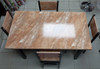 WOOD DINING TABLE YR2201-1008 B-12 WITH 4 CHAIR SET