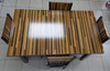 WOOD DINING TABLE YR2201-1010 WITH 4 CHAIR SET (WOOD LOOK)