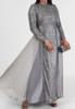 Dress Evening Silver Grey Plus Size
